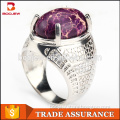Chinese manufacturers fashion new gold one stone silver ring models for Indonesia men